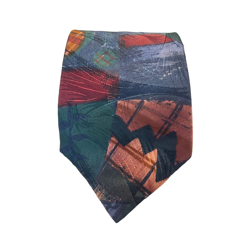 Bugatti Abstract Art Print Silk Tie Multicolor Geometric‎ Pattern Necktie Z-33